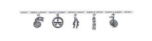Reiki Symbols .925 Sterling Silver Bracelet by Peter Stone Fine Jewelry Healing