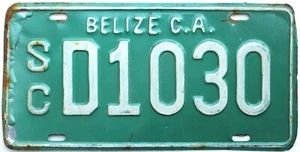 BELIZE Central America Taxi License Plate - STANN CREEK Village SC - D1030 - Picture 1 of 2