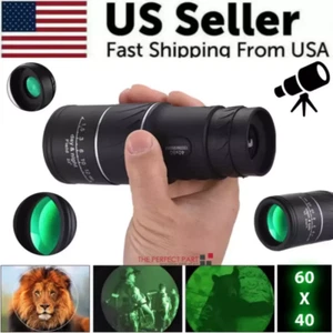 40X60 Monocular Binoculars With Night Vision BAK4 Prism High Power ++Waterproof/ - Picture 1 of 11