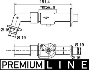 MAHLE Coolant Control Valve For VOLVO Fh 12 FH 12/340 16 Fm 7 93-05 3093481 - Picture 1 of 12