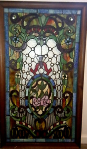 Beautiful Tiffany Style Stained Glass Window/Door Panel  21" W x 37" H