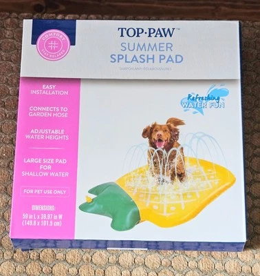 Almohadilla para salpicaduras de verano Top Paw - Almohadilla de tamaño grande - Uso para mascotas / Piña nueva sellada  Foto 1 de 2
