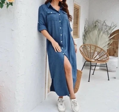 Maxi T-Shirt Dress For Women. Size Large - Image 1 of 4