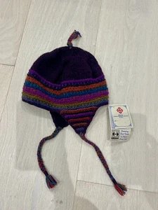 NUEVO CON ETIQUETAS Lost Horizons 100% Lana Gorro Comercio Justo Nepal Artesanal Tejido a Mano NUEVO - Imagen 1 de 5
