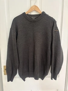 PAUL & SHARK Bretagne Wool 4 Button Anchor Crew Jumper Liam Gallagher Medium - Picture 1 of 5