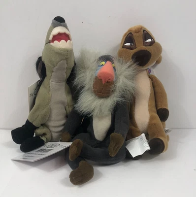 Disney The Lion King Mini Bean Bag Plush Lot Timon Banzai Rafiki New Tags - Image 1 of 4