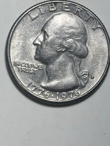 1776-1976 D US Bicentennial Quarter, RARE filled Mint Mark with Close AM Errors - Bild 1 von 14