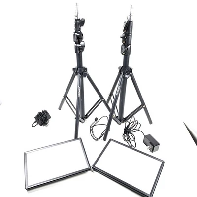 Neewer Panel de Luz de Video LED Regulable Kit de Iluminación Bicolor Paquete de 2 11.3” + Soporte Foto 1 de 4