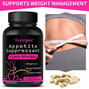 Appetite Suppressant Burn Fat Boosts Metabolism Increase Satiety 120 Pills - Picture 1 of 11