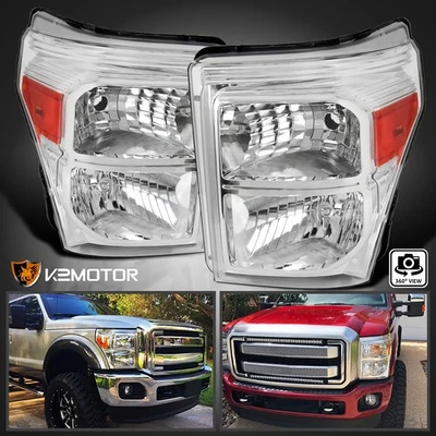 Fits 2011-2016 Ford F250 F350 F450 SuperDuty Replacement Headlights Lamps 11-16 - Image 1 of 4