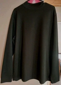 Army Forest Green Sweater Pullover Croft & Barrow Long Sleeve Cotton XL NWOT USA - Picture 1 of 4