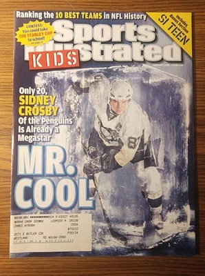 SI Kids февраль 2008 Сидни Кросби с карточкой лист Патрик Кейн, Террелл Оуэнс HOF - Изображение 1 из 4