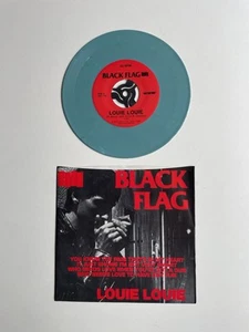 Black Flag "Louie Louie" 7" Turquoise Vinyl, SST Records 1987 ROLLINS near mint - Picture 1 of 5