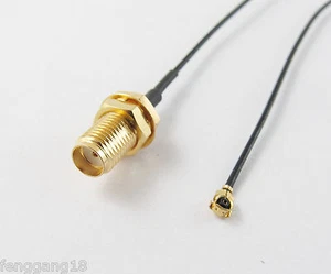 Cable 1,13 de tuerca hembra u.FL/IPX a SMA para tarjeta Wifi PCI 10 cm - Imagen 1 de 2