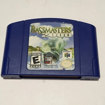 N64 Bassmasters 2000 (Nintendo 64, 1999) Cartucho Azul Probado Foto 1 de 2