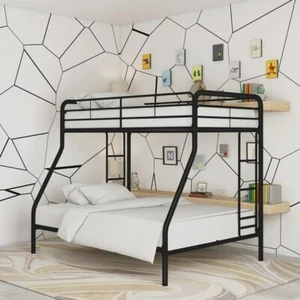 DHP Dusty Twin over Full Metal Bunk Bed with Secured Ladders - Picture 1 of 2