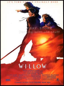 WILLOW__Impresión original 1987 anuncio_promoción de película__VAL KILMER_WARWICK DAVIS__RON HOWARD - Imagen 1 de 1