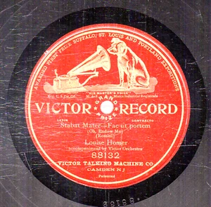 118g6. Louise Homer - Stabat Mater-Fac ut portom - Victor Grand Prize 88132 - Imagen 1 de 1