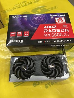 SAPPHIRE Nitro+ Radeon RX 6600 XT 8GB GDDR6 Gaming GPU – PCIe 4.0, Dual Fan - Image 1 of 4