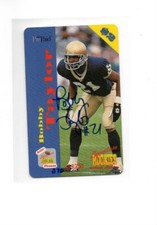 BOBBY TAYLOR 1995 SIGNATURE ROOKIES AUTO PHONEX $2 CARD #34  /3750