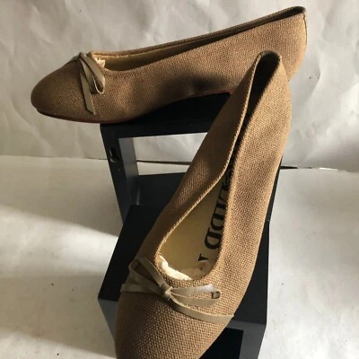 Sam & Libby Flats Canvas Slip On Color Tan Size 9M New - Image 1 of 4