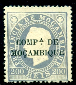 1892 Rey Luis I, sobreimpreso, Portugal, Compañía Mozambique, Mi.8,200R, MNG - Imagen 1 de 1