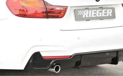 Rieger Heckeinsatz Diffusor passend für BMW 4er F32 F33 M-Paket Endrohr links - Bild 1 von 2