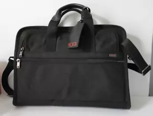 TUMI 26011D4 BUSINESS Tasche Slim Aktentasche, Schultertasche Nylon Messenger SCHWARZ GUC! - Bild 1 von 24