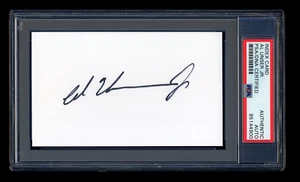AL UNSER JR SIGNED MINT INDEX CARD PSA/DNA AUTOGRAPHED INDIANAPOLIS 500 CHAMP - Picture 1 of 1
