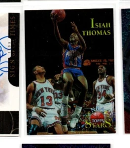 1996-97 Topps Estrellas de la NBA #144 Isiah Thomas Finest Refractor Detroit Pistons - Imagen 1 de 2