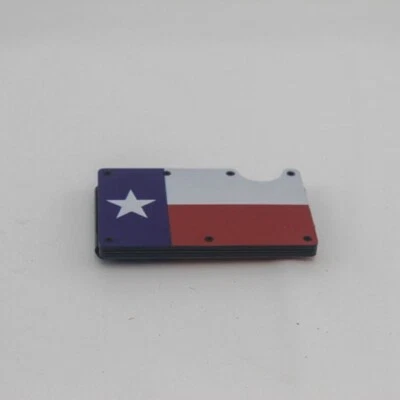 Texas Flag Slim Minimalist Wallet/Rustic Flag Style Ships from Texas - Image 1 of 4
