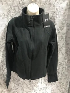 Under Armour Women's Size L Black Full-Zip Meridian Cw Jacket $95 NWT - Picture 1 of 7