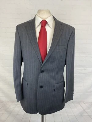 346 Brooks Brothers Men's Dark Gray Striped Wool Blend Blazer 40R $895 - Image 1 of 4
