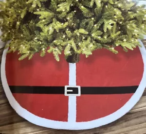 NUEVO 48” Rojo con Cinturón Negro Traje de Papá Noel Falda Árbol de Navidad - Taller de Papá Noel - Imagen 1 de 5