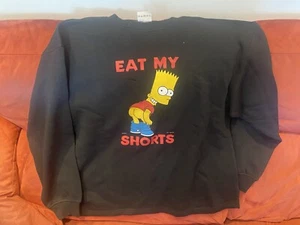 Rarissima felpa The Simpsons Burt Eat My Short 1999 nuova originale americana - Imagen 1 de 7