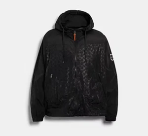 COACH Black Monogram Signature Men's Windbreaker Large - Picture 1 of 11
