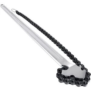 24Inch Chain Wrench Carbon Steel Chain Pipe Wrench Heavy Duty 6.7Inch Diameter C - Picture 1 of 12