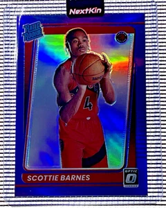 2021-2022 Donruss Optic Scottie Barnes #186 RC Purple Prizm Toronto Raptors SP - Foto 1 di 2