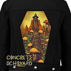 Psychedelic Stoner Metal Large Sew/Iron On Coffin Back Patch Rock Mushrooms Weed