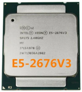 Intel Xeon E5-2676 V3 CPU 12 Core 2.4GHz 30MB SR1Y5 LGA2011-3 120W Processor - Picture 1 of 1