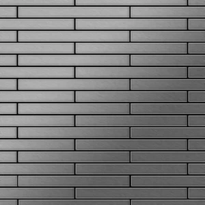 Mosaik Fliese massiv Metall Edelstahl marine gebürstet grau 1,6mm Avenue-S-S-MB - Bild 1 von 3