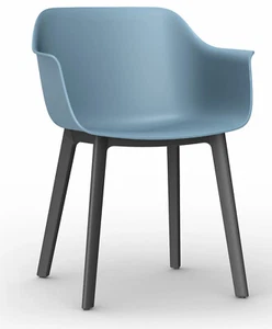 2 Schalenstühle SHAPE CLICK in Retroblau vom Designer Josep Llusca In + Outdoor - Bild 1 von 8