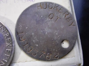 GSM Palestine 1945-48 clasp relic 17/21 Lancers dogtag only - HUCKERBY 19193762 - Picture 1 of 1