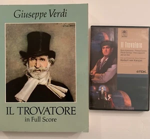 Il Trovatore by Giuseppe Verdi bundle: 1994 Dover Full Score & DVD combo - Picture 1 of 4
