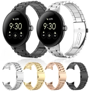 For Google Pixel Watch 1 2 Stainless Steel Band Bracelet Metal Link Watch Strap - Picture 1 of 10