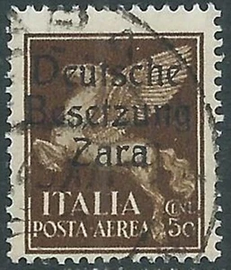 1943 OCCUPAZIONE TEDESCA ZARA POSTA AEREA USATO 50 CENT - RA14 - Picture 1 of 1