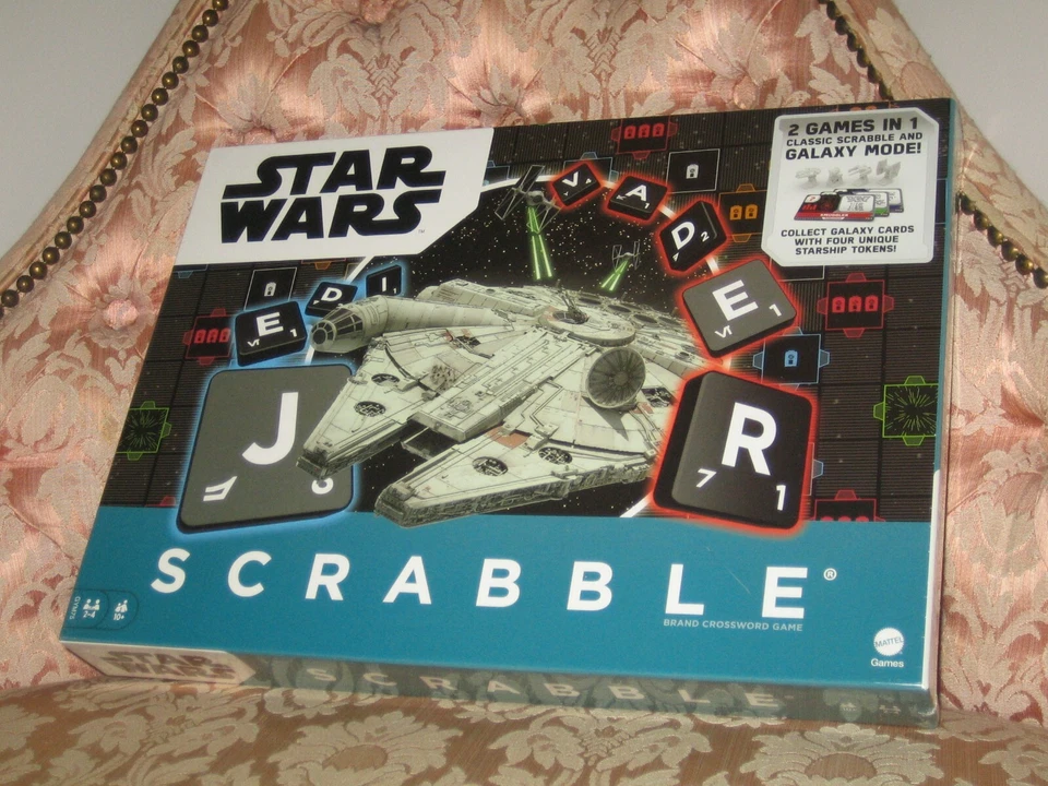 Star Wars Scrabble Board Game 2 games in 1 - Complete Mattel 2021 GC