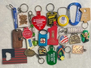 LOT Of Vintage To Modern Key chain Advertising Mixed Keychain Lot 21 Pcs - Picture 1 of 3