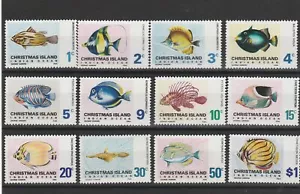 1968 Christmas Island Fauna Fish 12 Val MNH MF57451 - Picture 1 of 1