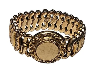 Vintage Sweetheart "The American Queen" Gold Plate Filled Stretch Bracelet - Picture 1 of 5
